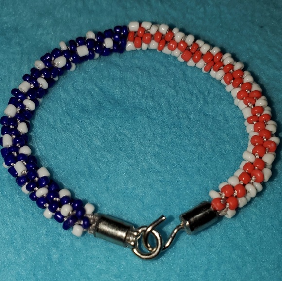 Japanese beaded kumihimo bracelet - Picture 1 of 2